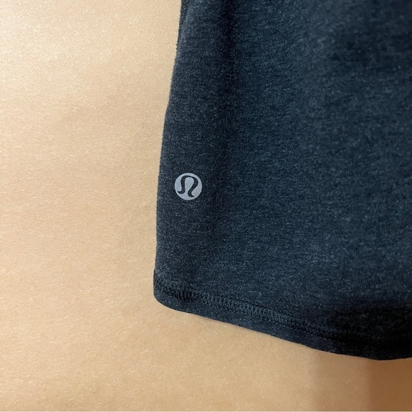 Lululemon | Ruched Gathered Back Racerback Tank Top Scoop Neck Grey Size 8 - Picture 9 of 9